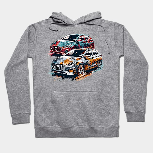 Hyundai Accent Hoodie by Vehicles-Art